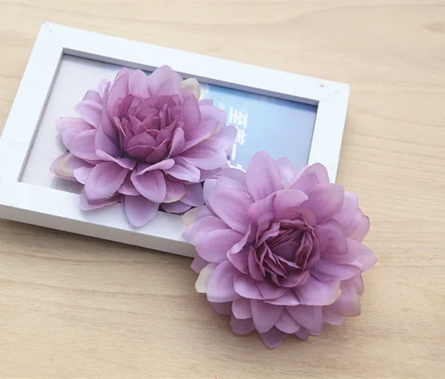 10 шт./декоративные цветы имитация Далии сделай сам тапочки шляпа с цветком брошь