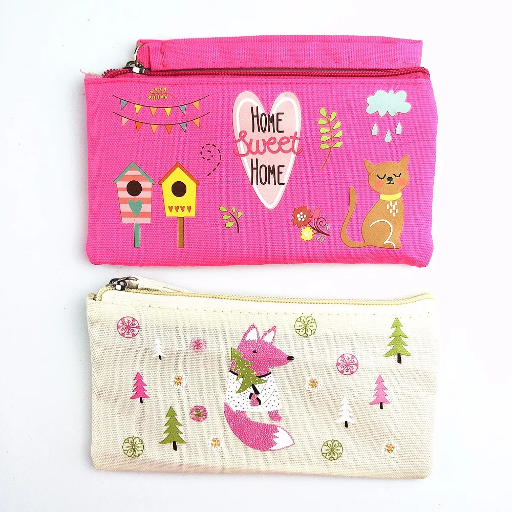 Новый женский кошелек M194 симпатичный Модный хлопковый Чехол-карандаш на молнии с