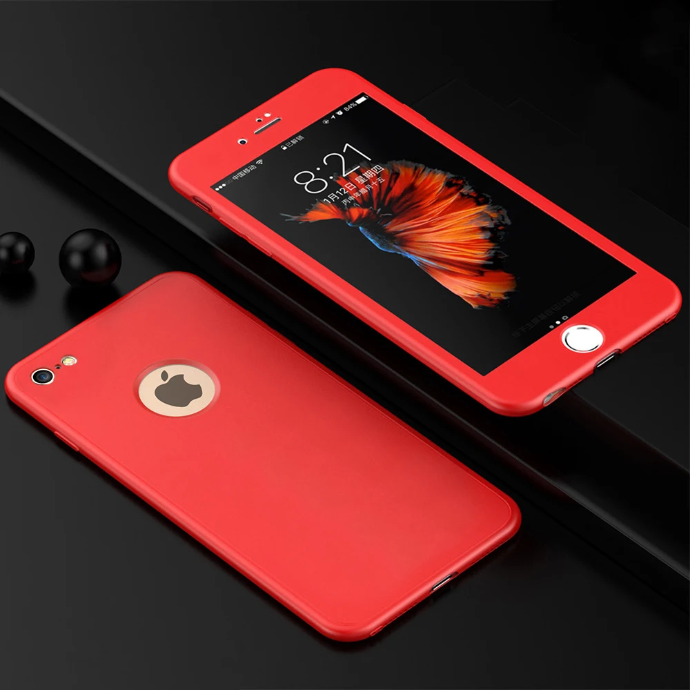 360 градусов Полная защита чехол для iPhone XS Max XR X чехол силиконовый мягкий тонкий из ТПУ задняя крышка для iPhone X 6 6s 8 7 Plus 5 5S SE