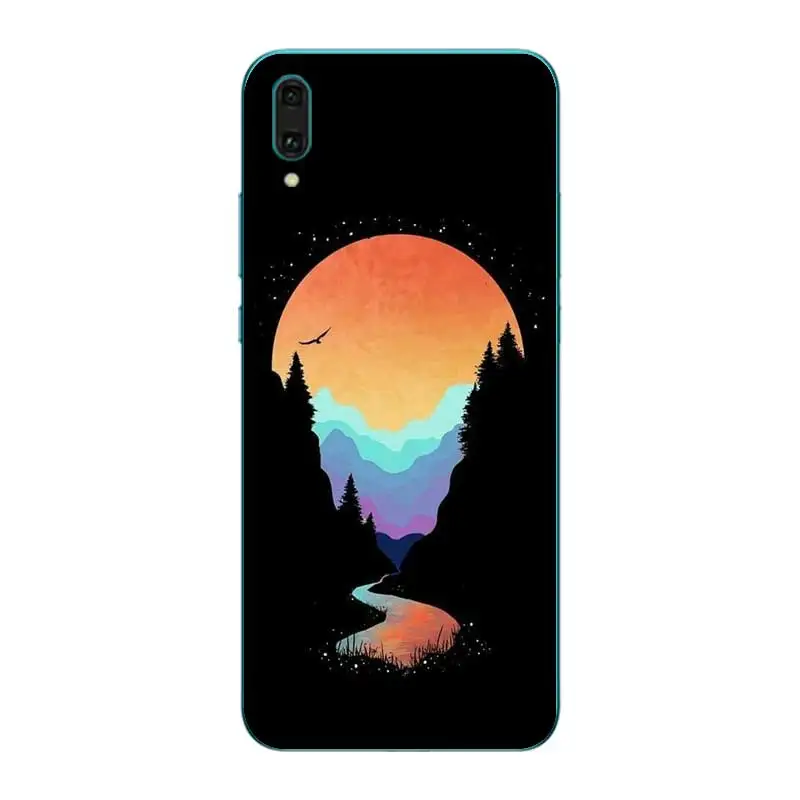 N293 Color Soft TPU Silicone Cover For Huawei Y5 Y6 Y7 Y9 Prime Pro 2017 2018 2019 Case |