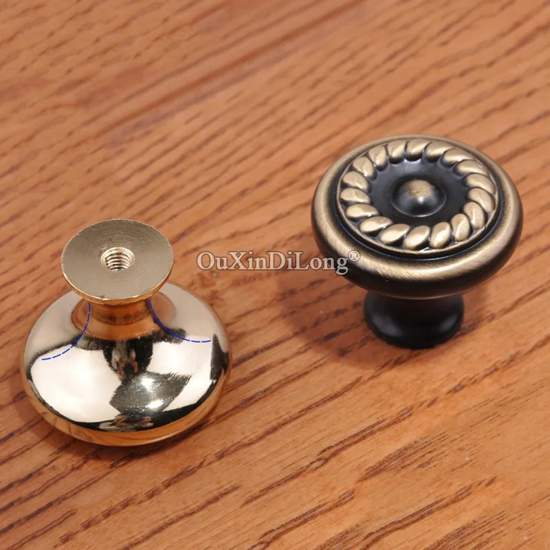 10 шт. элегантные европейские Твердые Латунные Дверные Ручки для кухонного шкафа