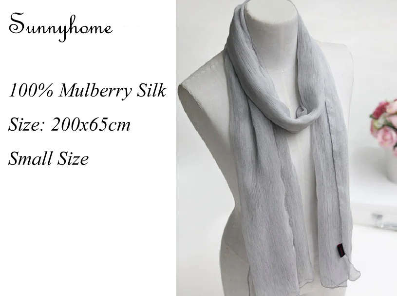 Chalinas Y Pashminas 100% PureTwill шелковый шарф Хиджаб 2016 летние пляжные шали и шифоновые шарфы