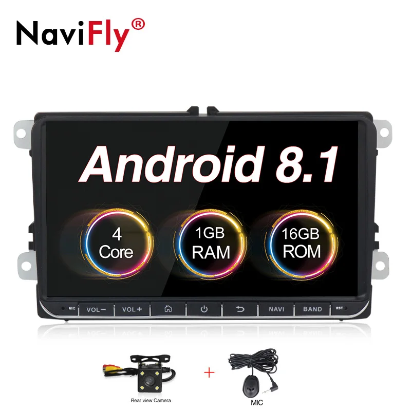 add view camera Европейский налог на склад Android8.1! 9 ''сенсорный экран автомобильный мультимедийный плеер для Skoda VWGolf 6 Golf 5 Passat b7 cc b6 SEAT leon - Цвет: add view camera
