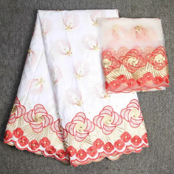 2018 New African Bazin Riche Getzner Lace Fabric With Embroidery French Net for dress Tulle Black/pink | Дом и сад