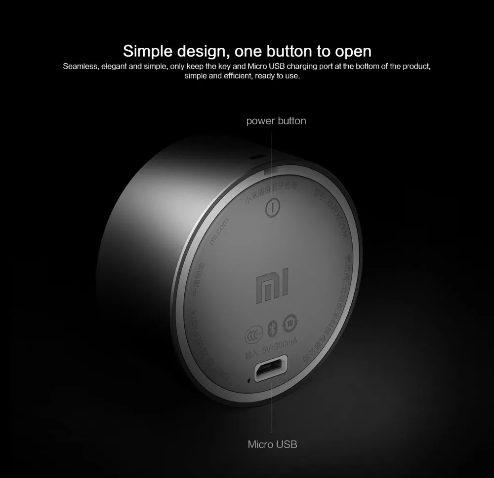 Xiaomi Bluetooth динамик Xiaomi Портативный беспроводной Bluetooth 4,0 стерео мини Mp3 плеер Музыкальный динамик Hands-free Звонки