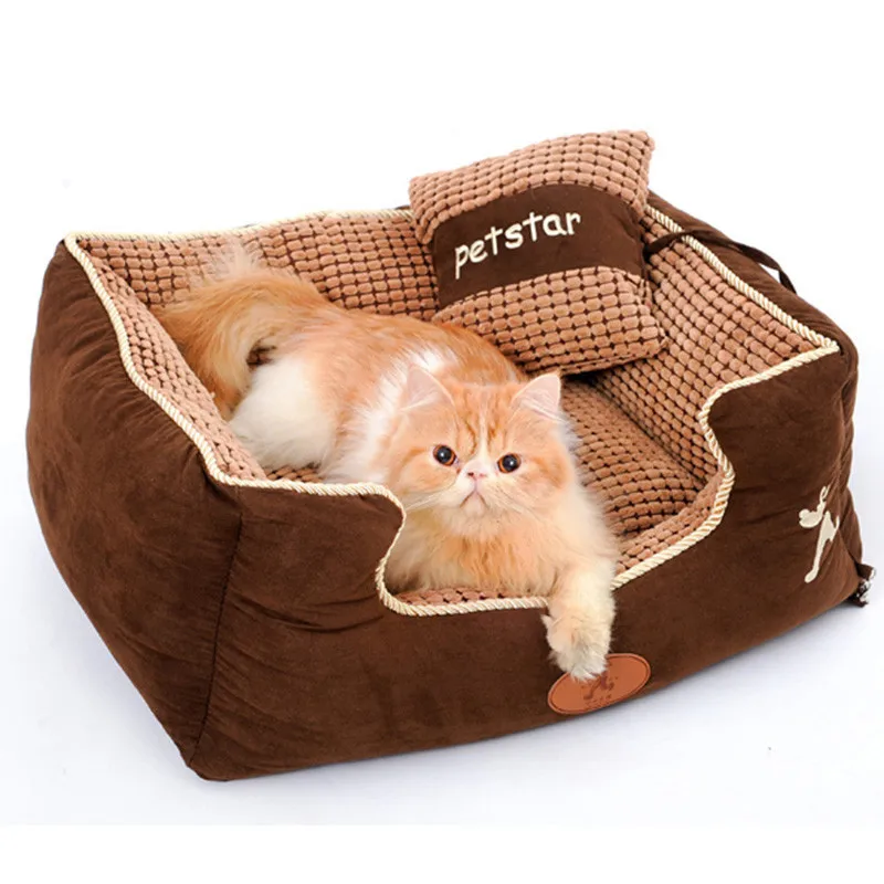 Щенок Pet собачья кровать подушка с подушкой теплый дом собаки зима мягкий диван