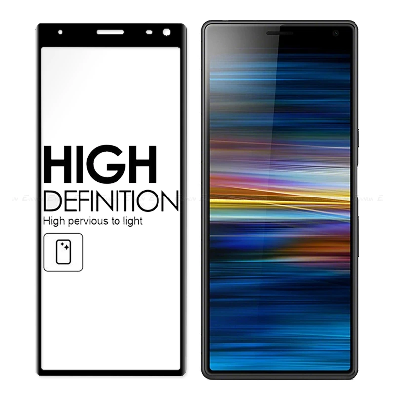 3D изогнутый край Полное покрытие жесткое закаленное стекло для Sony Xperia 8 Lite 5 1 10 II III