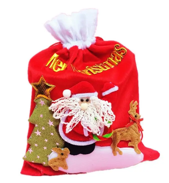 

Christmas gift bag old man gift bag Christmas gift flannelette stereoscopic christmas bag candy decoration small gift