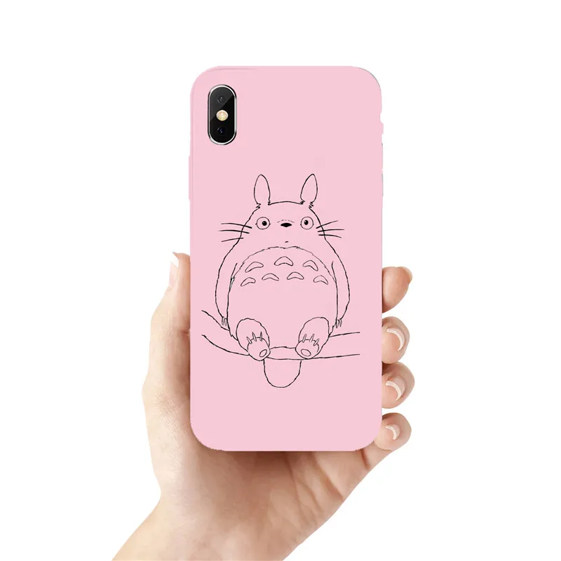 TPU Bonito Kawaii Totoro аниме Ghibli Миядзаки A Viagem de Chihiro Kaonashi TPU Macio Caso de Telefone кларо Para iPhone 6S 7 8 X - Цвет: TPU