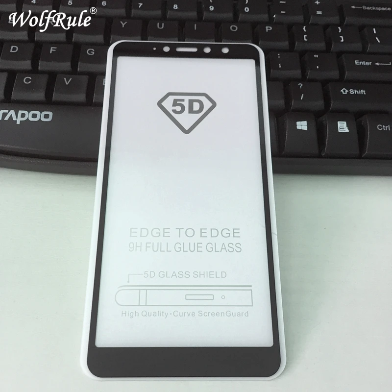 Закаленное стекло 5D с полным покрытием для Xiaomi Redmi S2 Защитная пленка экрана