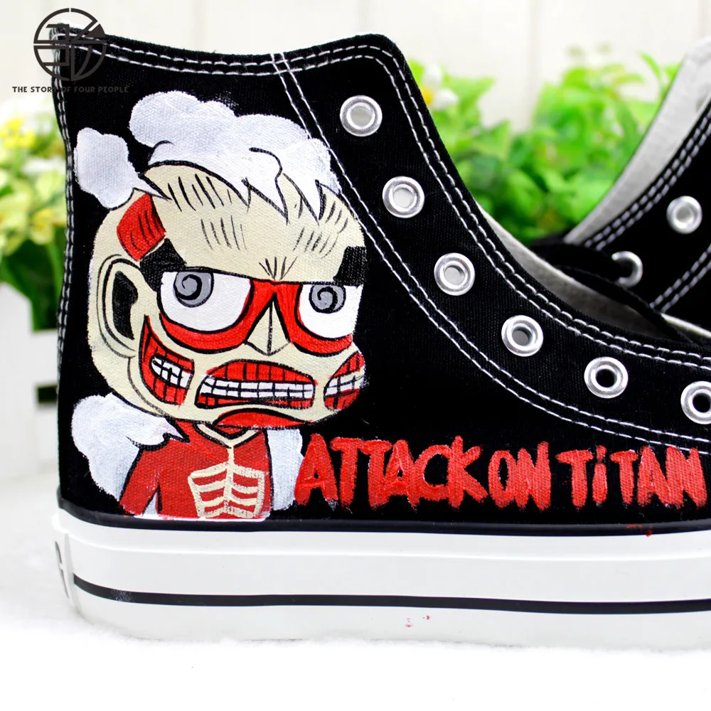 Gzpw The advance of the Giants high painted canvas shoes Cosplay cartoon boy students35-43 | Тематическая одежда и