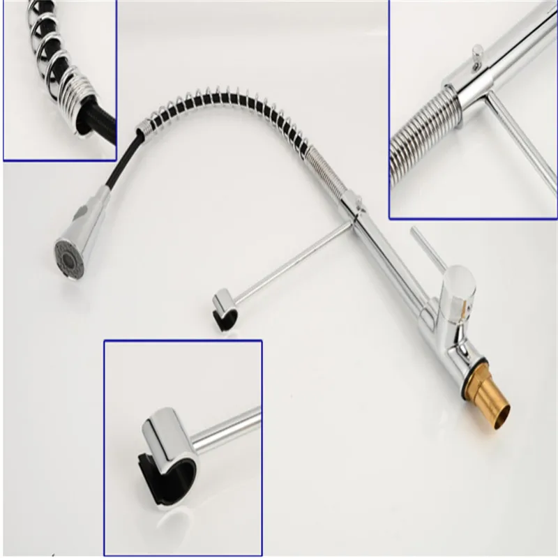 Хромированный смеситель для кухни с одной ручкой кухонной раковины креплением