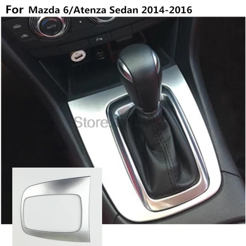 Для Mazda 6/Atenza седан 2014 2015 2016 автомобиля ABS хромированный центральной консоли подстаканник Шестерни рукоятка рычага переключения передач коробка отделкой 1 шт