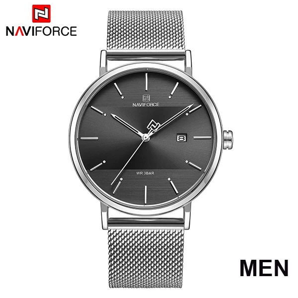SB-MEN Couple watch NAVIFORCE Men Casual Dress Luxury Women Quartz Wristwatch Clock For Male Female waterproof Sport Lovers Watch - Цвет: SB-MEN