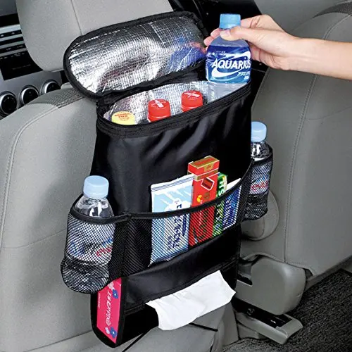 

Useful Car Seat Multifunction Car Back Cushion Vehicle Storage Bag Grocery Bags Black For Car CSL2017