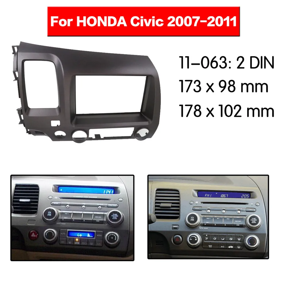 Автомобильный Радио монтажный стерео Установка отделка 2 DIN dash комплект для HONDA