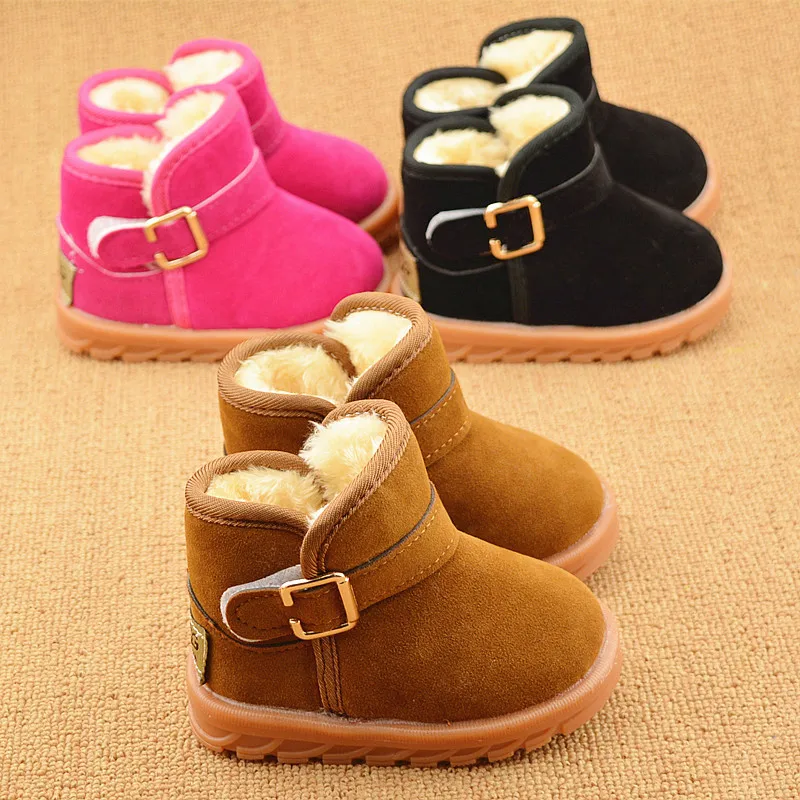 Детские зимние сапоги с плюшевой подкладкой 11 18 см|winter children snow boots|fashion kids bootskids boots