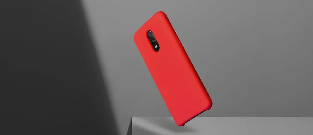 Официальный силиконовый защитный чехол для OnePlus 6 T красный Оригинальный One Plus + PC |