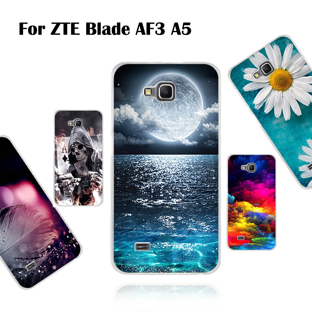 Чехол с дизайном приклшючение для zte лезвие AF3 A5 Мягкая силиконовая крышка печати