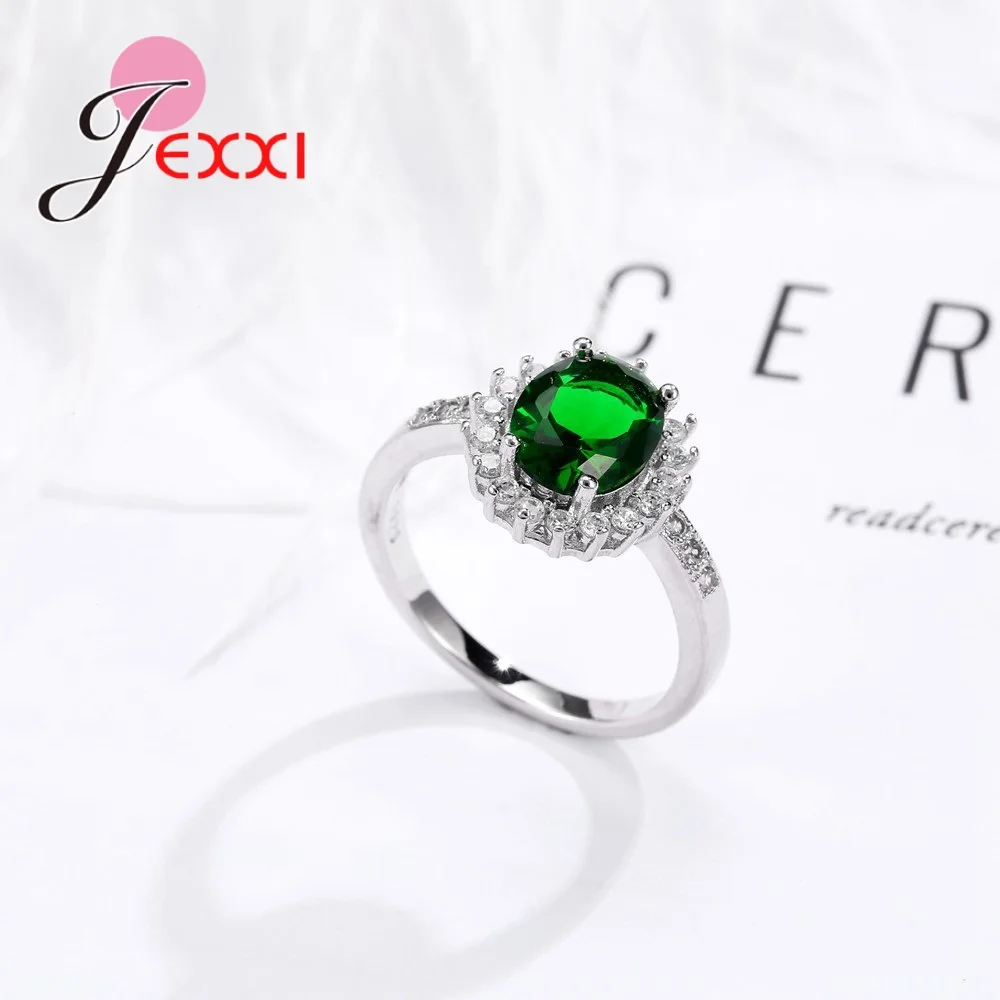 Женское кольцо из серебра 925 пробы с фианитом|rings for weddings|sterling silver engagement ringscrystal ring |