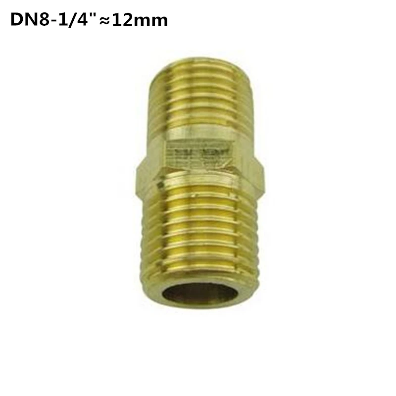 Латунный трубный фитинг с Шестигранной ниппель M/M 1/" 1/4" 3/" 1/2" Мужской резьбовой соединитель соединители