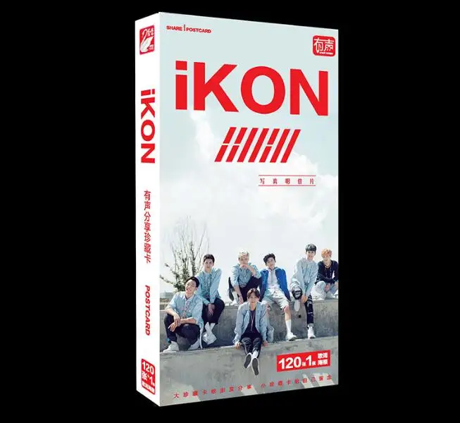 Kpop популярный Звездный альбом Ikon collective subject 120 + 1 шт текст K pop фото LOMO Подарочная