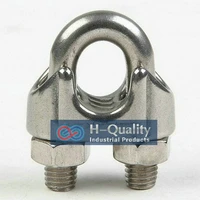 100pcslot rigging hardware m4 stainless steel aisi316 din741 wire rope clips clamp m2 m24 sizes available