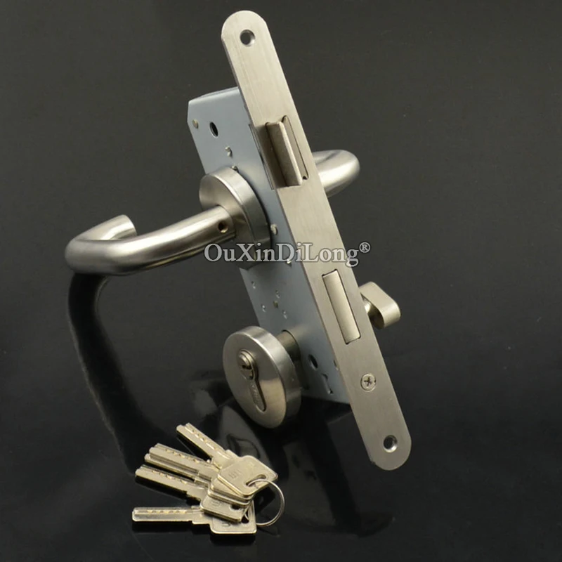 

DHL Shipping 10Sets European Mortise Door Locks Fire Proof Door Lock 7255 / 7260 Lock body + Lock Cylinder + Door Handles + Keys