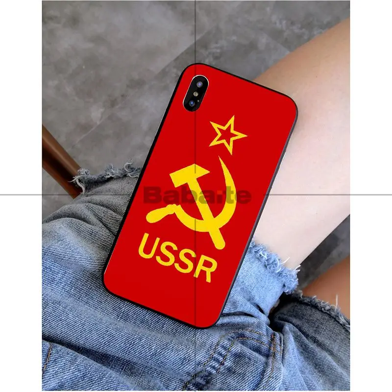 A14 Babaite красный флаг СССР гранж черный мягкий силиконовый чехол для телефона для iPhone 6S 6plus 7plus 8 8Plus X Xs MAX 5 5S XR - Цвет: A14