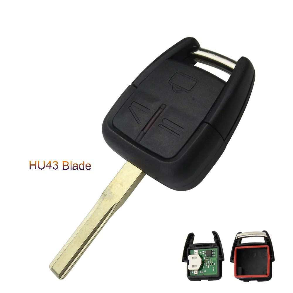HU43 Blade OkeyTech 3 Кнопка тревоги дистанционного управления автомобильный ключ для Opel Vauxhall для Astra h j g c Vectra Zafira 433 МГц ID40 Fob чехол Чехол - Количество кнопок: HU43 Blade