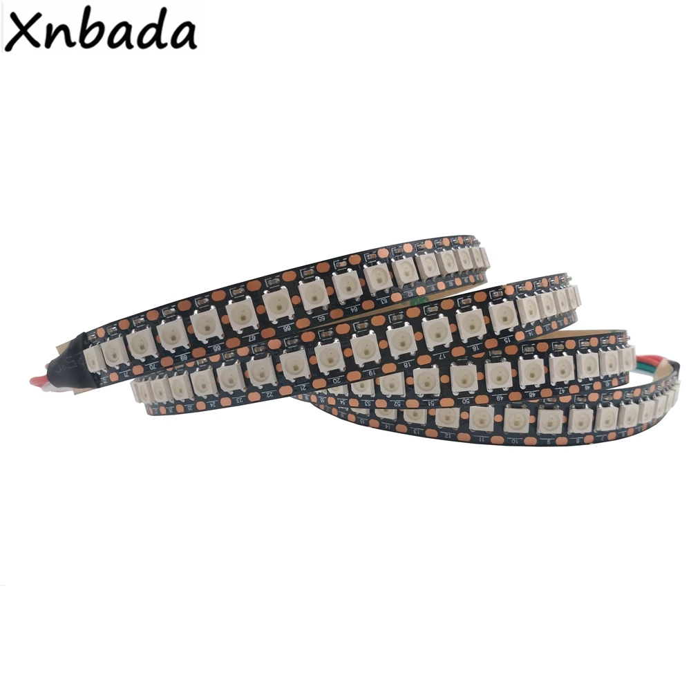 DC5V WS2812B WS2812 светодиодные полосы, 30/60/74/96/144 Пиксели/светодиодов/m индивидуально адресуемых Smart WS2812 IC цветных(RGB) светодиодных лент