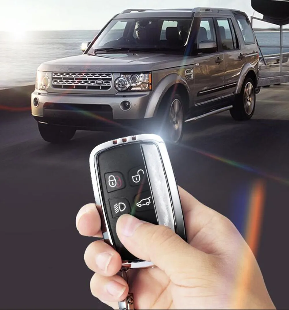 Чехол для ключей автомобиля для Land Rover RANGE ROVER SPORT freelander 2 DISCOVERY 4 Evoque из натуральной кожи из оцинкованного сплава