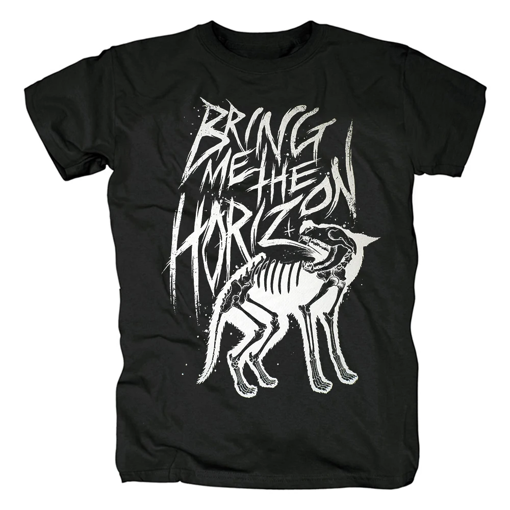 Футболка из хлопка с надписью bring me the horizon|Мужские футболки| |