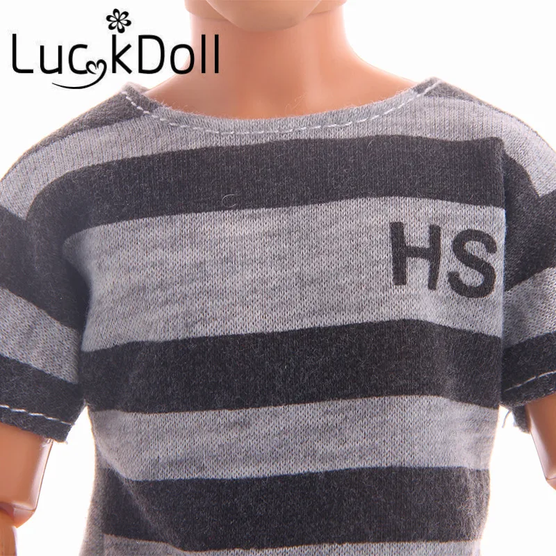 LUCKDOLL лидер продаж футболка с коротким рукавом и джинсовый костюм Одежда для