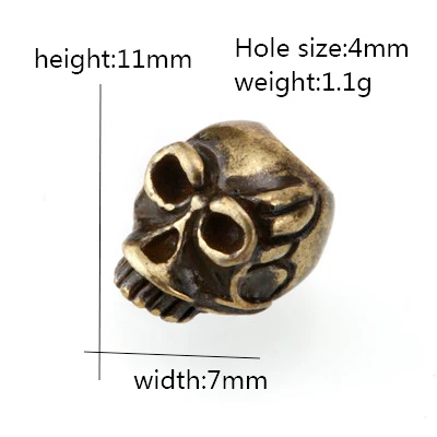 AC1842Antique gold Бусины с черепом, микро проложенный CZ бисер, прозрачный кубический цирконий, антикварные медные бусины для изготовления ювелирных изделий, сделай сам, браслет, ожерелье, Паракорд, бисер - Цвет: AC1842Antique gold
