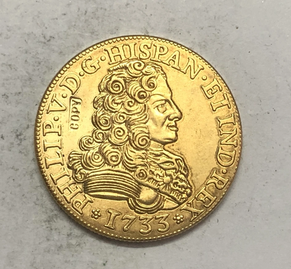 1733 Испания 4 Escudos Felipe V Севилья копия монеты|Безвалютные монеты| |