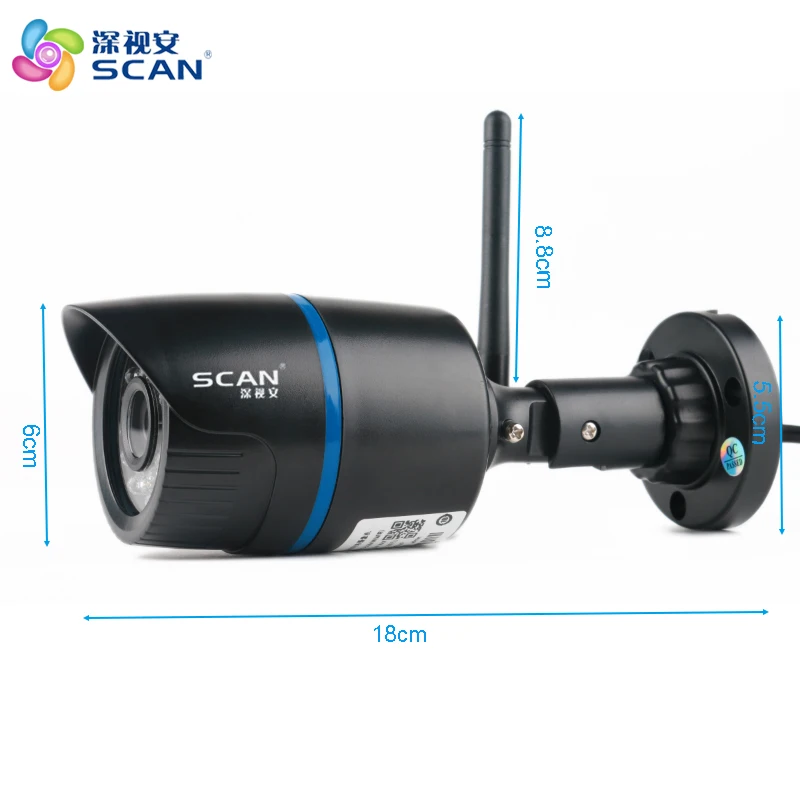2.0mp 1080p цилиндрическая Ip камера Wifi Беспроводная камера наблюдения обнаружения движения наружная водонепроницаемая черная пластиковая веб-камера горячая распродажа