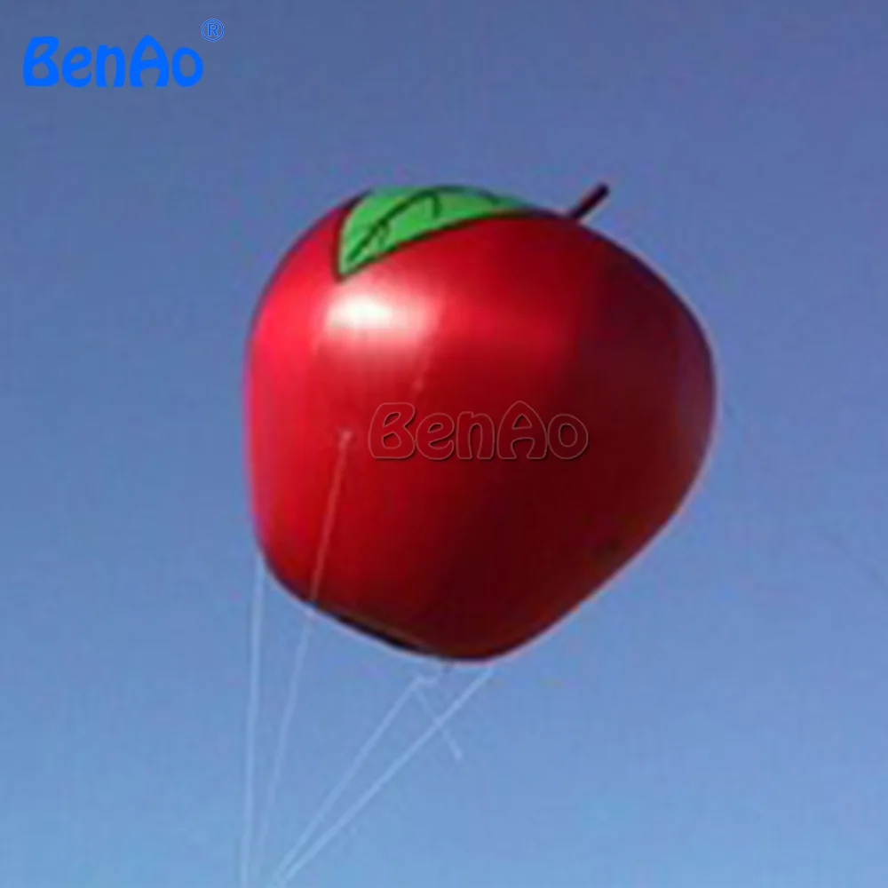 

AO280 BENAO Free shipping+printing 3m Red apple model inflatable flying fruit balloon/ inflatable pvc balloon with apple shape