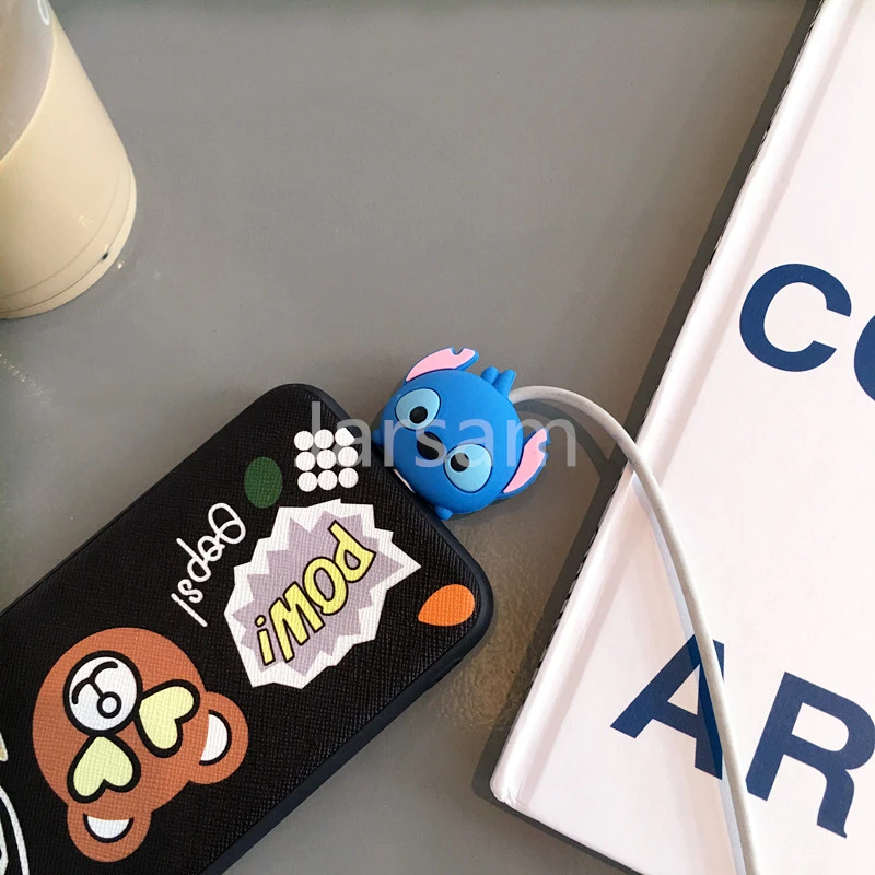 Cartoon Protector Cable Cord Saver Cover Coque For iPhone 8 Plus 4 4S 5 5S SE 5C 6 6S 7 X Xs Max XR Funda case | Мобильные телефоны