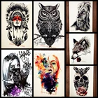 Красочная временная татуировка для сексуальной девушки и женщины, водостойкая татуировка на руку, рукав, наклейка, боди-арт, вытягивание ног, наклейки, искусственная татуировка