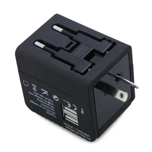 CES Hot 2 USB Универсальное зарядное устройство для путешествий US EU UK AU Plug Black |