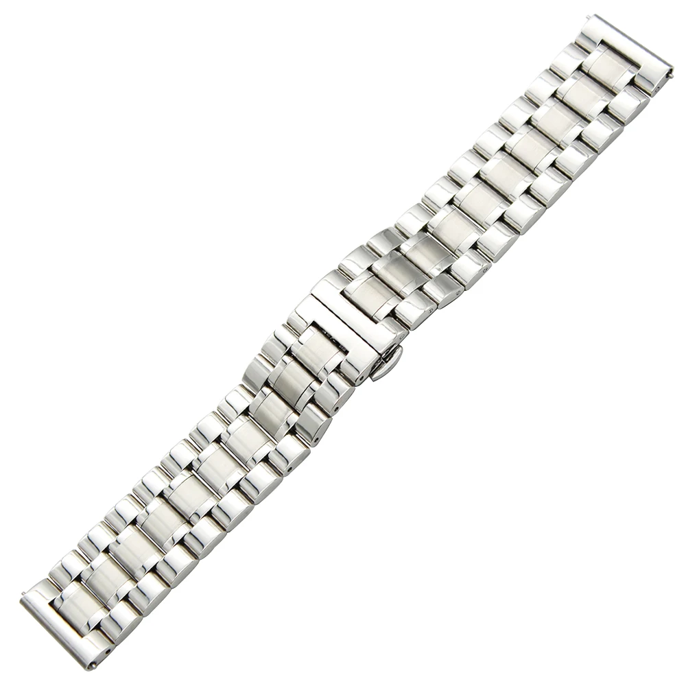 

20mm 22mm Stainless Steel Watchband for Diesel Fossil Timex Armani CK DW Quick Release Watch Band Wrist Strap Black Silver Grey
