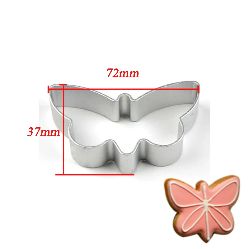 Butterfly Алюминий сплав трафареты для нарезки печенья Форма для имбирных пряников печенья кухонный выпечка торта sugarcraft Пресс-формы для выпечки - Цвет: Butterfly
