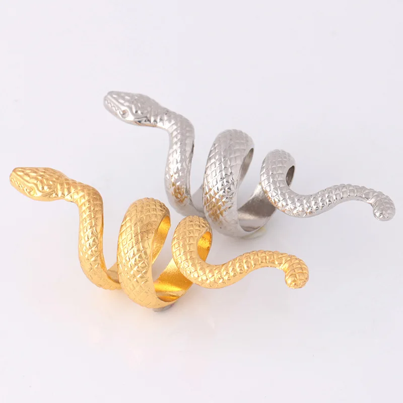 Модное популярное Ювелирное кольцо в виде змеи женское золотое серебряное