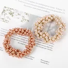 Резинка для волос женская, эластичная, с жемчужинами и бусинами, Ювелирное Украшение под прическу 