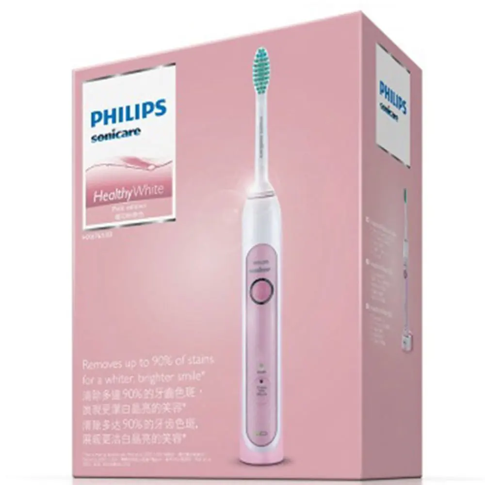 Звуковая электрическая зубная щетка Philips Sonicare HealthyWhite до 62000 движения щетки/мин с 2 режимами, 1 головка щетки HX6761/03 - Цвет: AU PLUG
