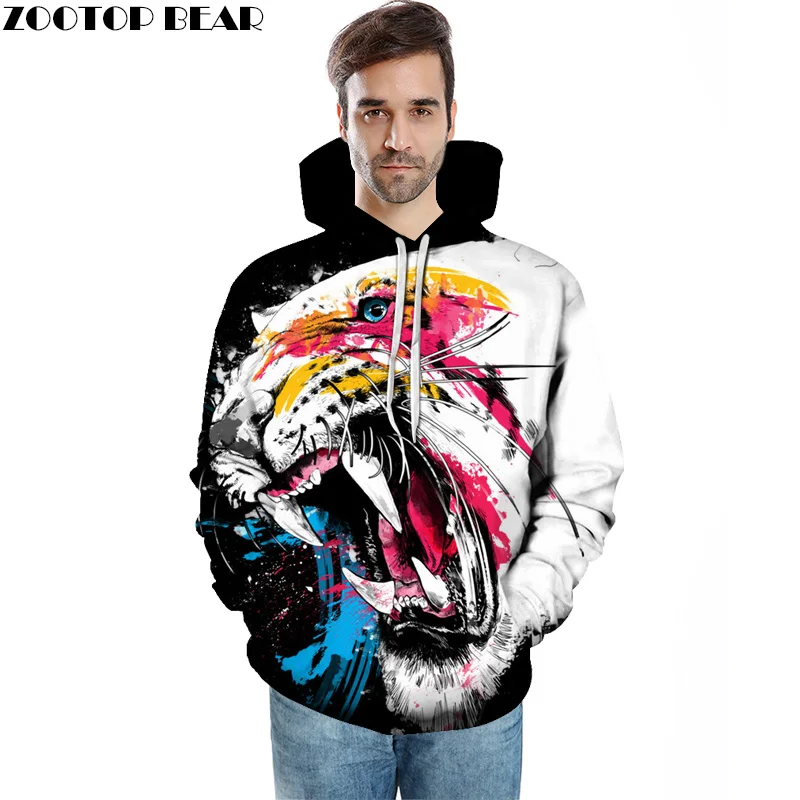 Толстовка с капюшоном для мужчин и женщин цветная толстовка 3D принтом|brand hoodie