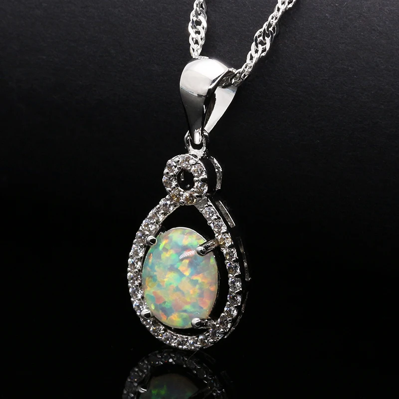 Новое поступление Элегантная Модная Подвеска для женщин огненный опал