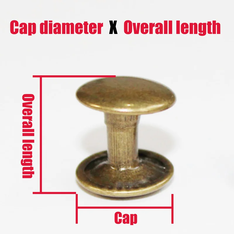 Металлические двойные заклепки шпильки круглые для кожаных сумок ремней одежды