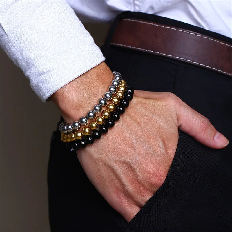

Tready Stainless Steel Beautiful bead chain Bracelet For Men Women Jewelry Dropshipping Gold Silver